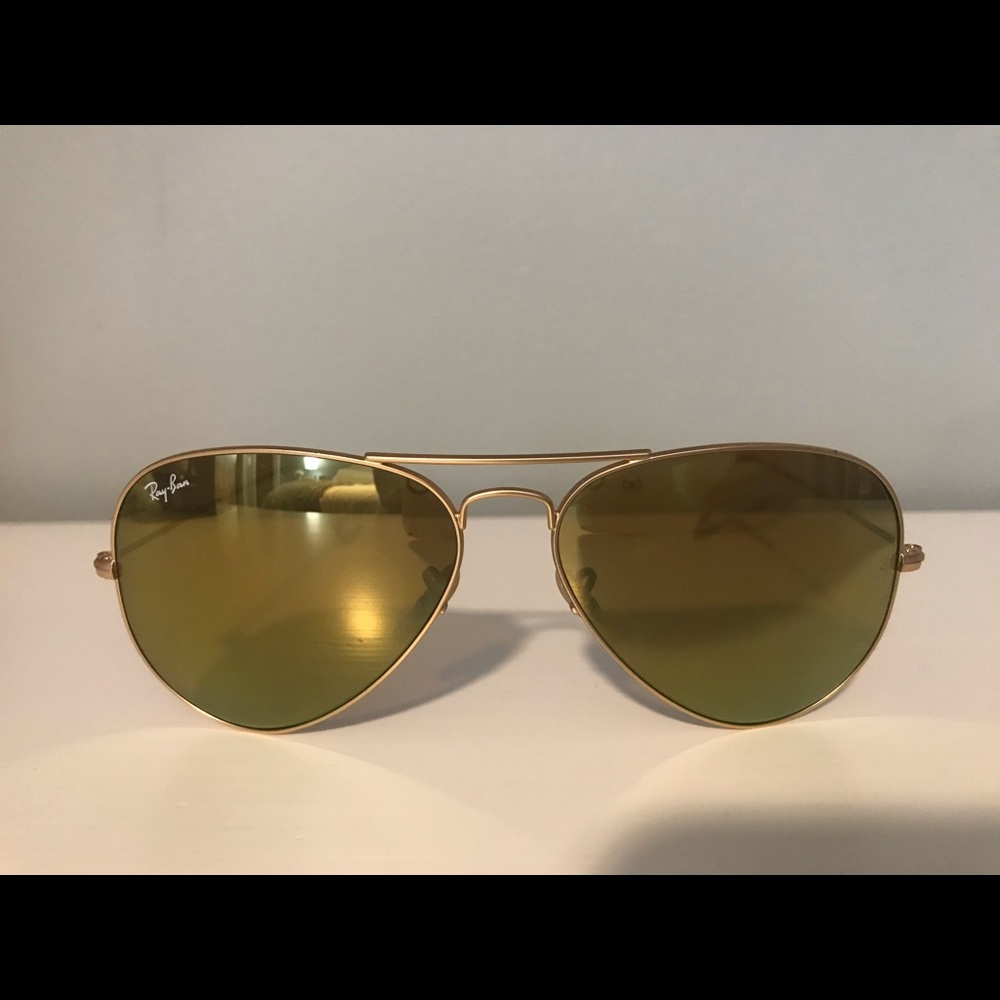 Like New Ray Ban Mirror Aviator Sunglasses